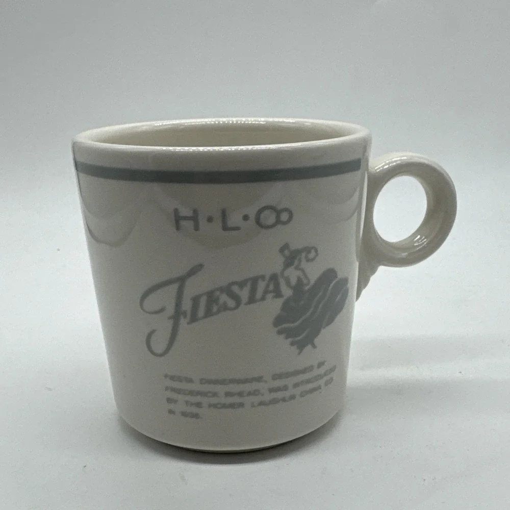 Fiesta 50th Anniversary Commemorative Mug Dancing Lady Gray